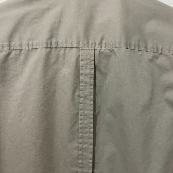 Vintage 90s Grey Button Down Shirt with Metal Hardware Cargo Utility Grunge Y2K - Picture 10 of 12